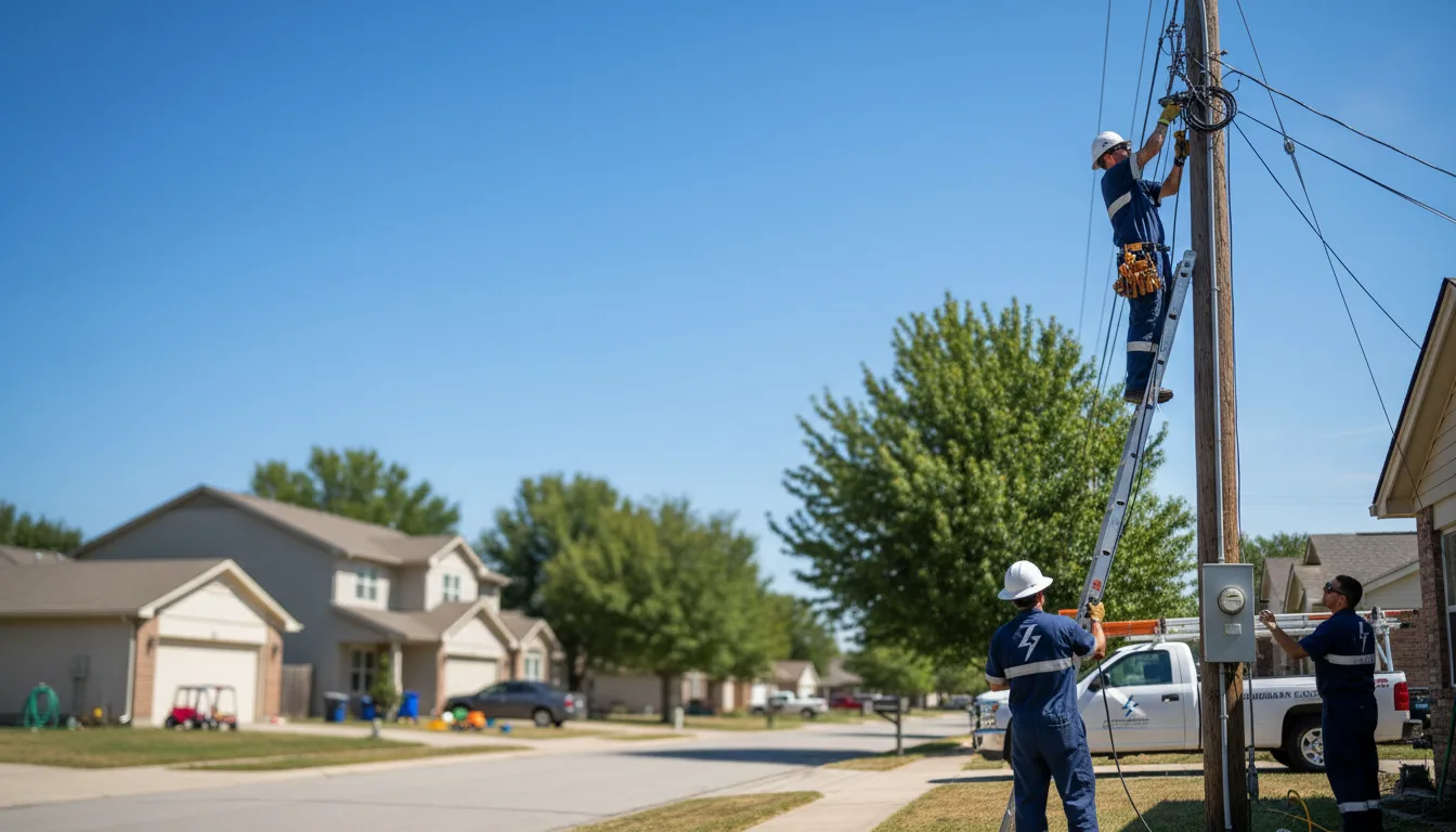Residential electrician providing installation services in Chico, TX